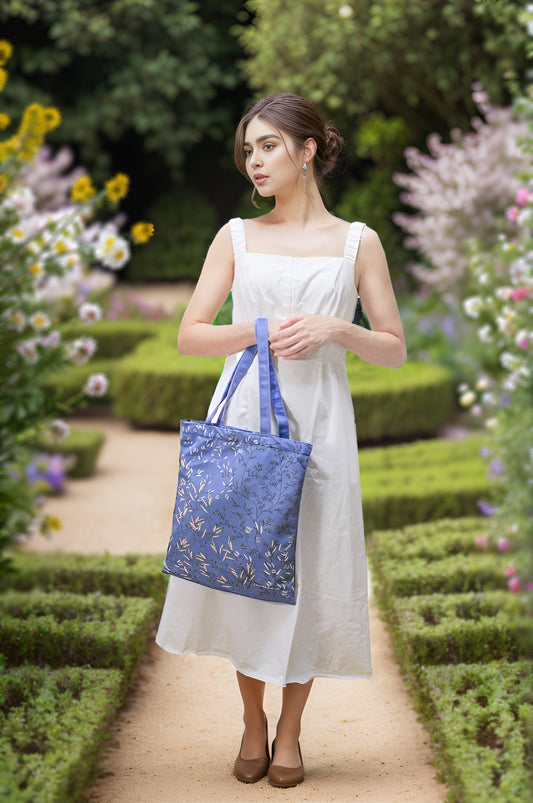 "Wild Blue Yonder" Tote Bag With Zipper