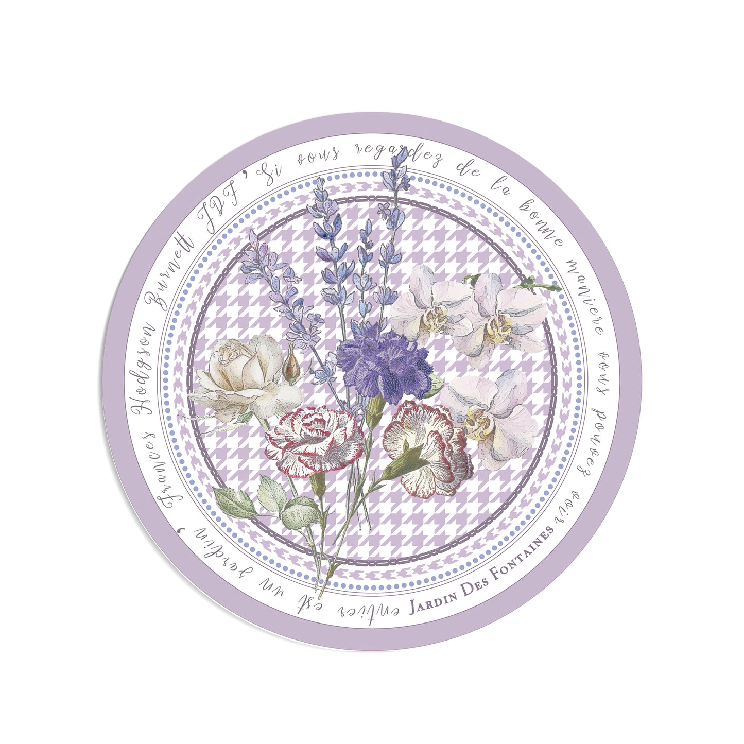 "Secret Violet Garden" Ceramic Potholder,  Hot Pad