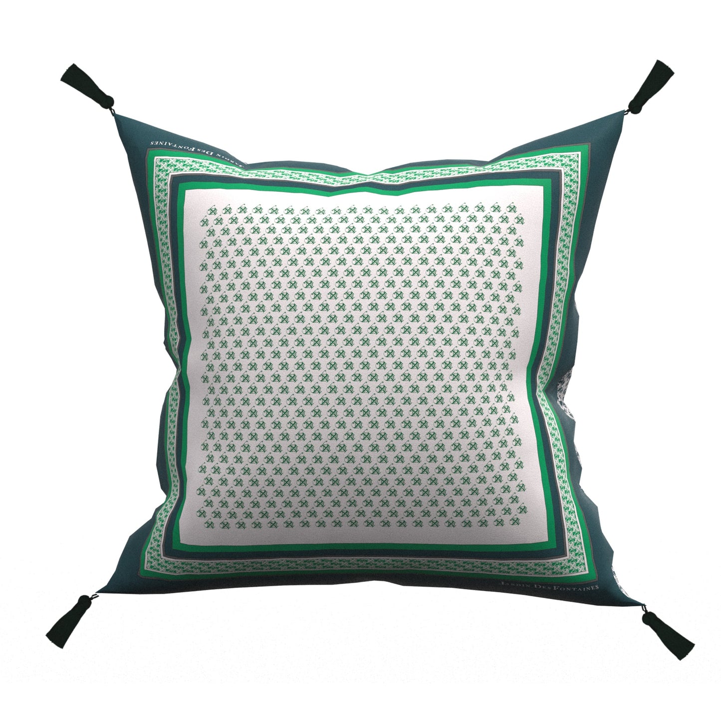 "Jardin Des Fontaines" Monogram Cushion, Throw Pillow