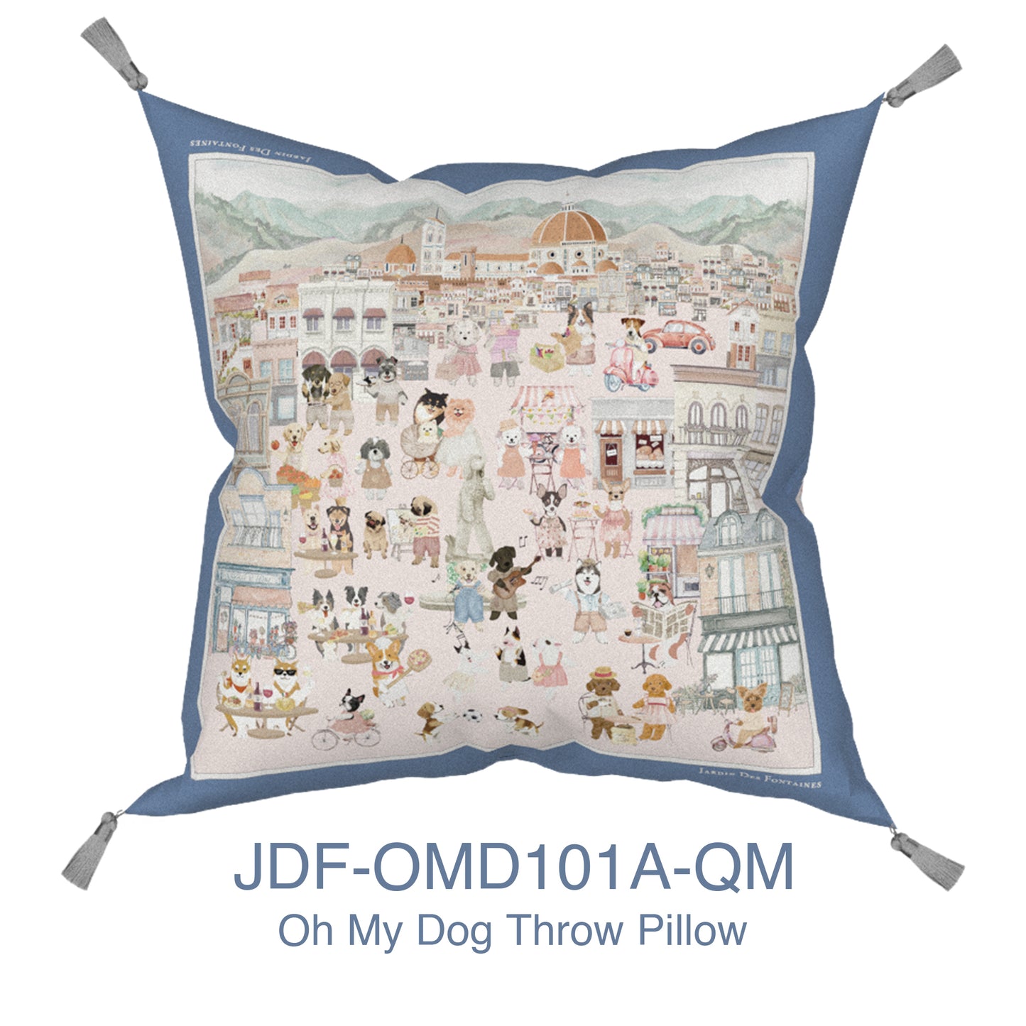 "Oh My Dog" Cushion, Throw Pillow