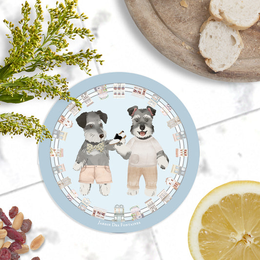 "Oh My Dog" Shoemarker Schnauzer Ceramic Coaster
