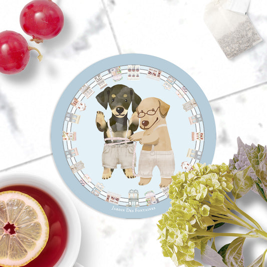 "Oh My Dog" Tailor Dachshund Ceramic Coaster