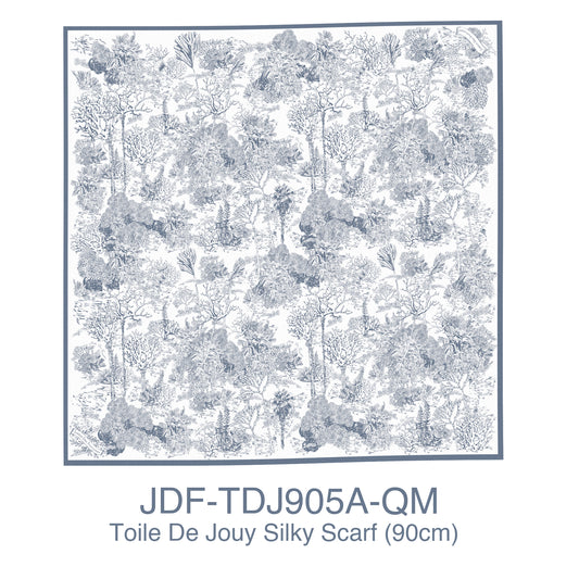 "Toile De Jouy" 90cm Silky Scarf