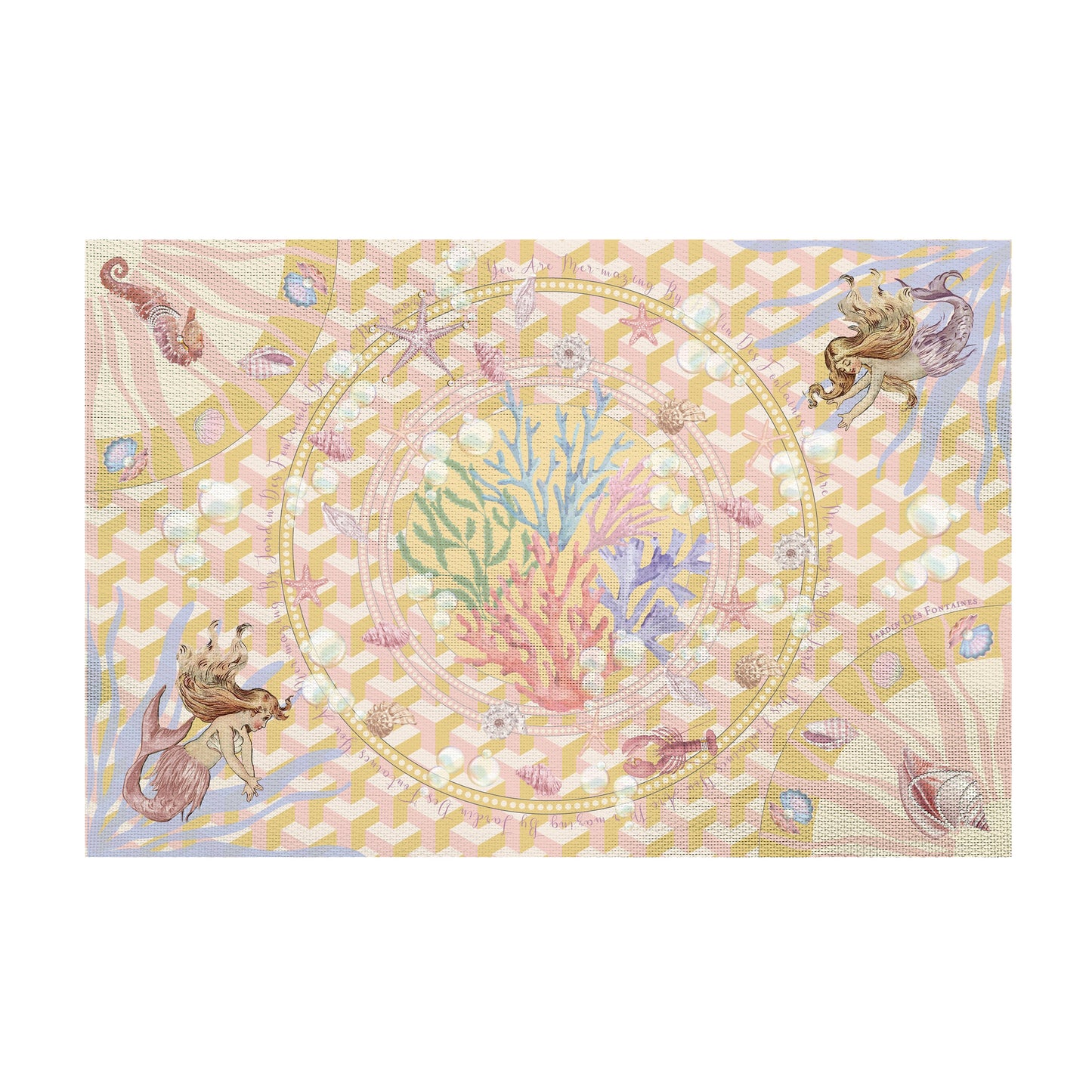 "You Are Mer-mazing" Woven Table Placemat