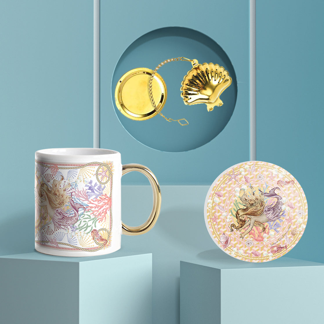 "You Are Mer-mazing" Mug, Tea Infuser and Coaster Set